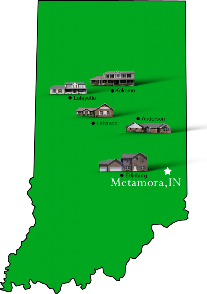 Metamora_map Hallmark Homes Indiana's Leading "On Your Lot" Custom