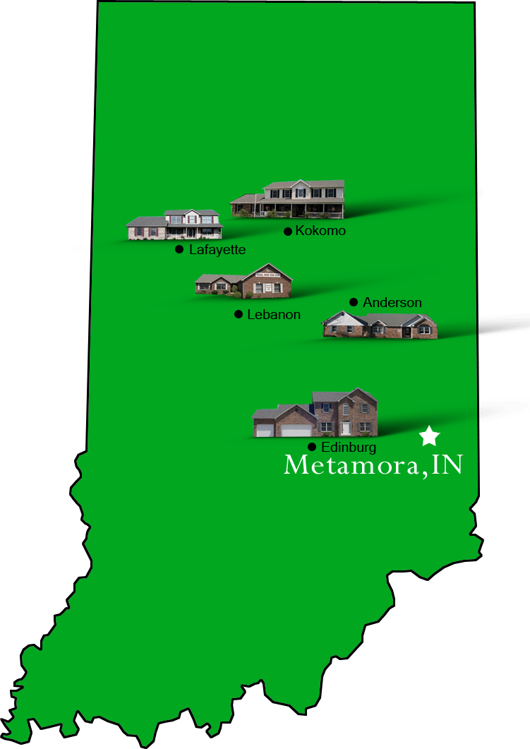 Metamora_map Hallmark Homes Indiana's Leading "On Your Lot" Custom Builder!