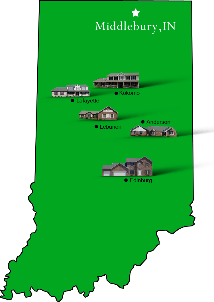 Middlebury_map Hallmark Homes Indiana's Leading "On Your Lot