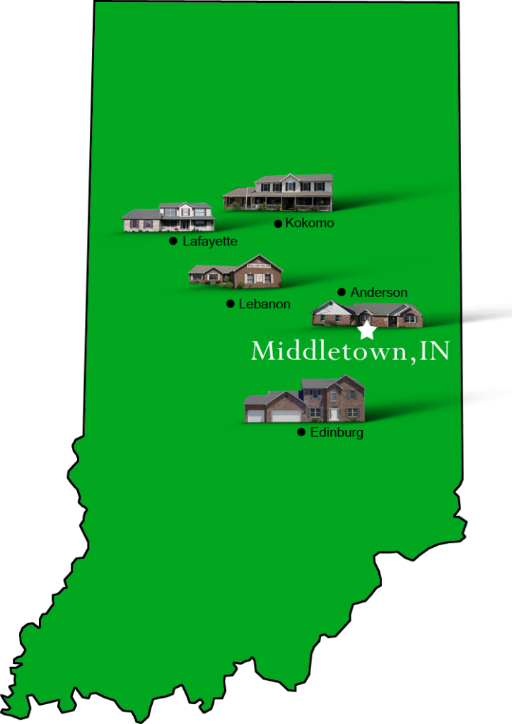 Middletown_map Hallmark Homes Indiana's Leading "On Your Lot