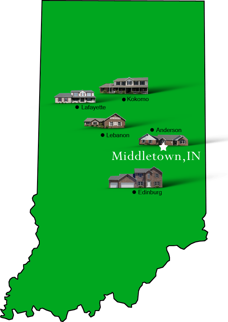 Middletown_map Hallmark Homes Indiana's Leading "On Your Lot