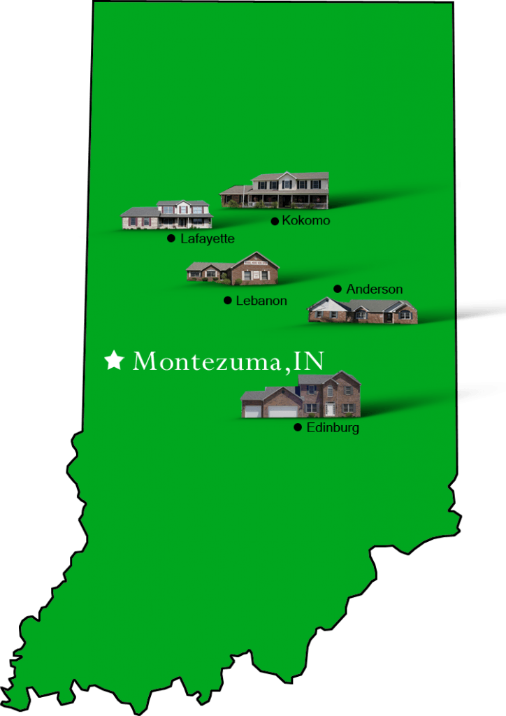 Montezuma_map Hallmark Homes Indiana's Leading "On Your Lot" Custom