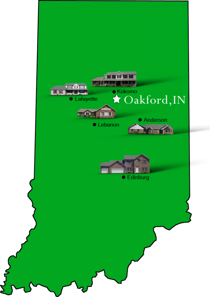 Oakford_map Hallmark Homes Indiana's Leading "On Your Lot" Custom
