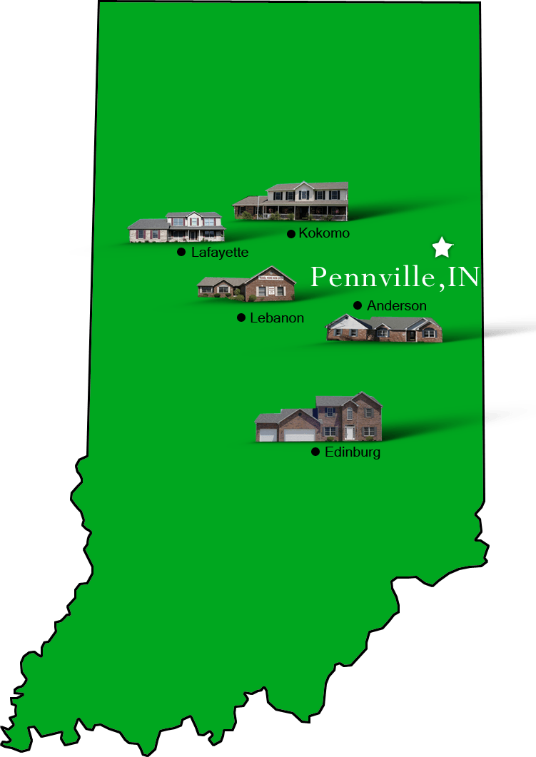Pennville_map Hallmark Homes Indiana's Leading "On Your Lot" Custom Builder!