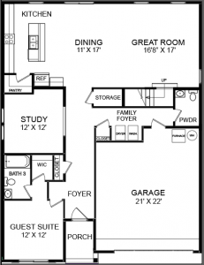 Arlington 1st Floor Plan | Hallmark Homes - Indiana's Leading 