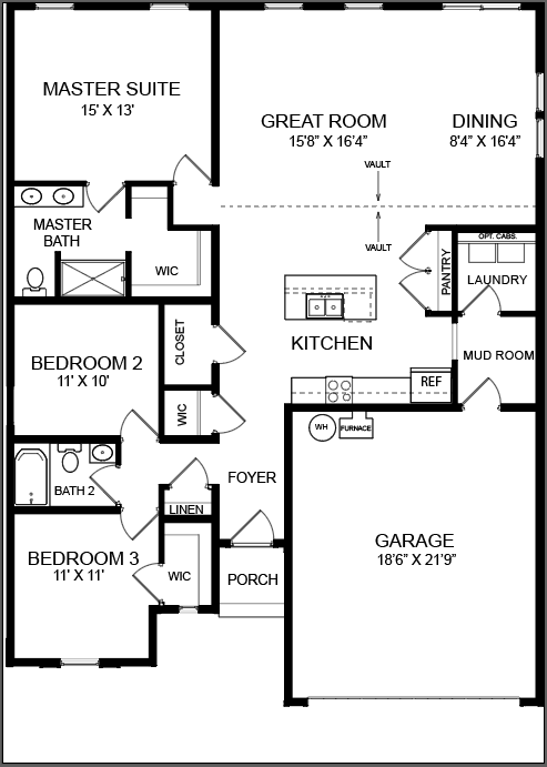 Glendale Floor Plan | Hallmark Homes - Indiana's Leading 